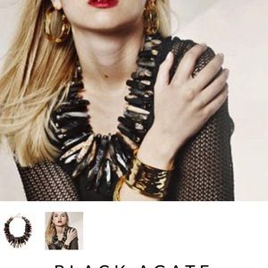 NEST JEWELRY Black Agate Statement Necklace